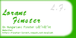 lorant finster business card
